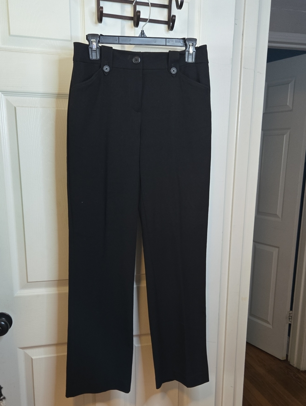 Jones New York Black Straight-Leg Trousers